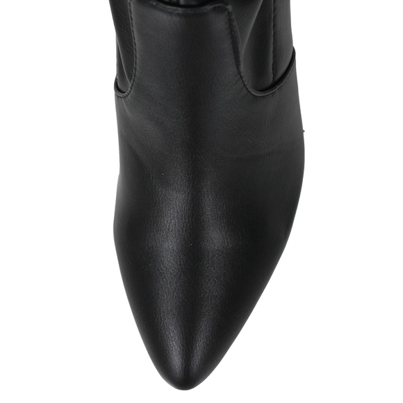 Size 8 Black Pointy toe Over the Knee Heel boot - Picture 4 of 6